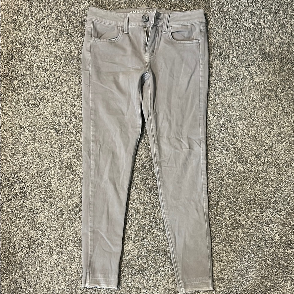 American Eagle Outfitters Gray Skinny Jeans Versatile Style